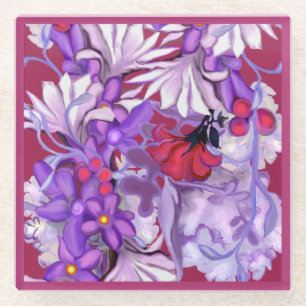 Dessous-de-verre En Verre Fée du soleil violet