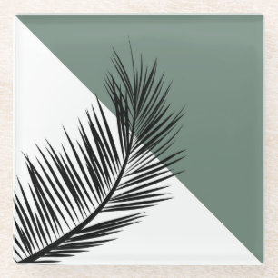 Dessous-de-verre En Verre Feuille de palme