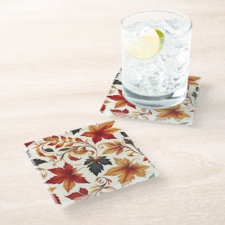 Dessous-de-verre En Verre Feuilles d'Automne