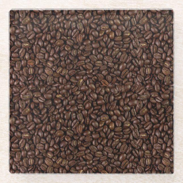 Dessous-de-verre En Verre Fèves de café (Devant)