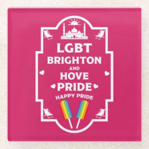 Dessous-de-verre En Verre Fierté gay de Brighton