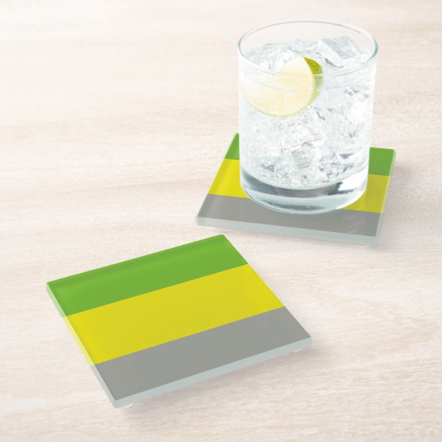 Dessous-de-verre En Verre Fierté lithromantique (Incliné)