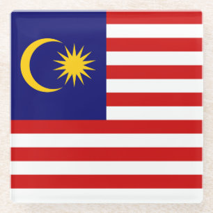 Dessous-de-verre En Verre Flag malaisien