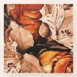 Dessous-de-verre En Verre Fleurs d'automne