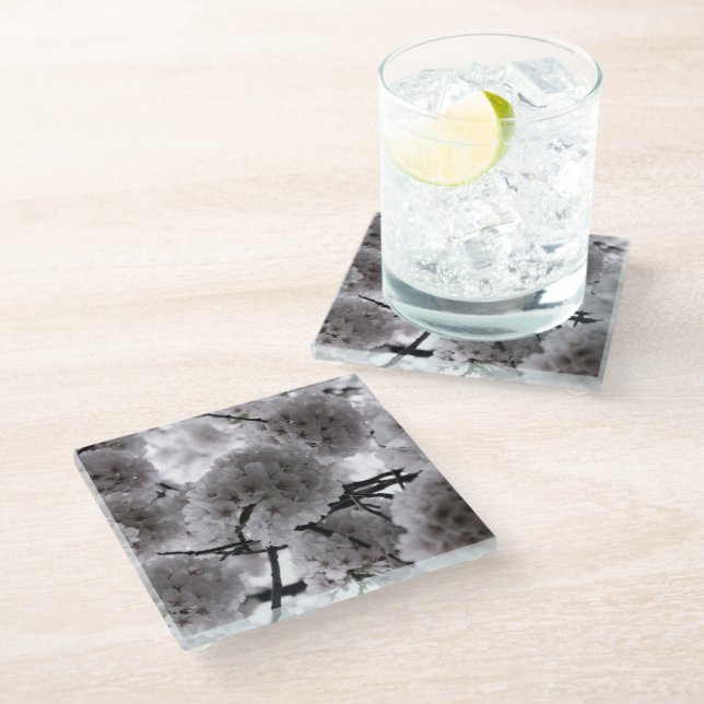 Dessous-de-verre En Verre Fleurs de cerisiers (Incliné)