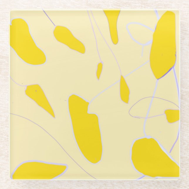 Dessous-de-verre En Verre Fleurs orientales (Devant)