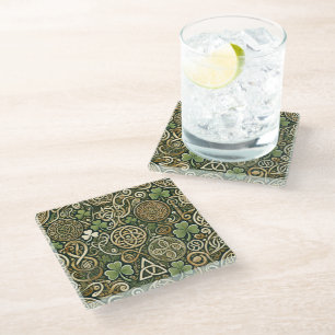 Dessous-de-verre En Verre Floraison celtique