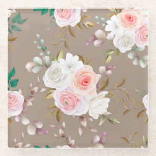 Dessous-de-verre En Verre Floral