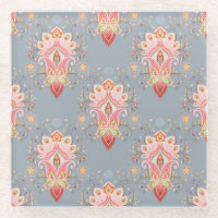 Fond de plume de paon Paisley oriental