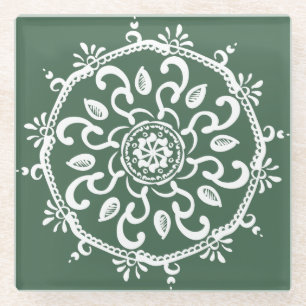 Dessous-de-verre En Verre Forest Mandala