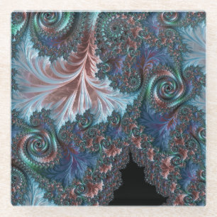 Dessous-de-verre En Verre Fractal de Mandelbrot