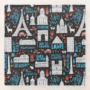 Dessous-de-verre En Verre France  Motif des symboles
