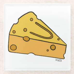 Dessous-de-verre En Verre Fromage Mignon Rieur