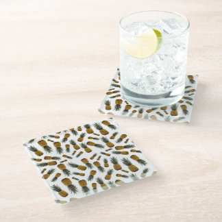 Dessous-de-verre En Verre Fruit d'ananas exotique tropicale