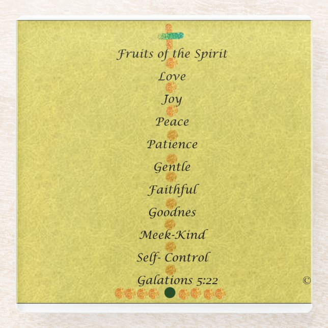 Dessous-de-verre En Verre Fruit of the Spirit Coaster (Devant)
