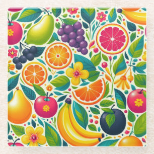 Dessous-de-verre En Verre Fruits colorés