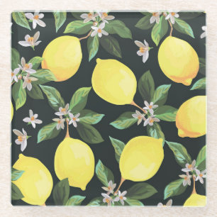 Dessous-de-verre En Verre Fruits de citron : Conception Motif transparente