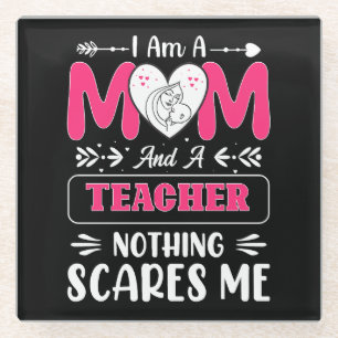 Dessous-de-verre En Verre Funny Teacher Maman, Teacher Maman Funny