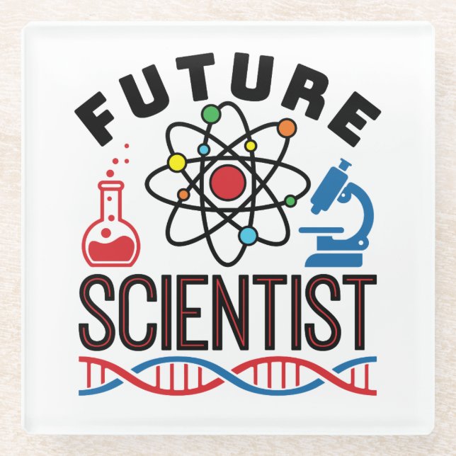 Dessous-de-verre En Verre Futur scientifique Lover STEM (Devant)