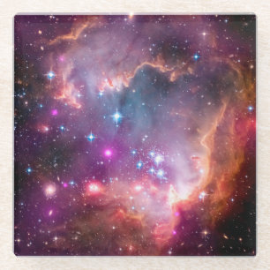 Dessous-de-verre En Verre Galaxie Étoiles spatiales Interstellaires Nebula
