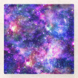 Dessous-de-verre En Verre Galaxy Night Imprimer Design cosmique