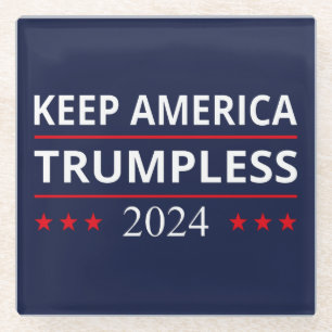 Dessous-de-verre En Verre Garder l'Amérique sans Trump VII
