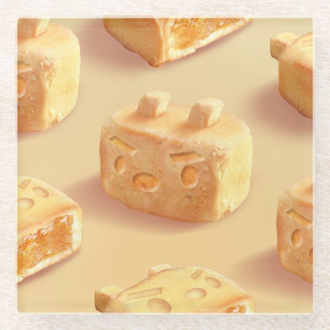 Dessous-de-verre En Verre Gâteau à l'ananas (Devant)