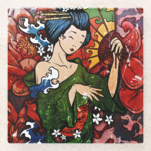 Dessous-de-verre En Verre Geisha