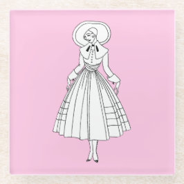 Dessous-de-verre En Verre Georges Barbier Illustration de mode des années 19