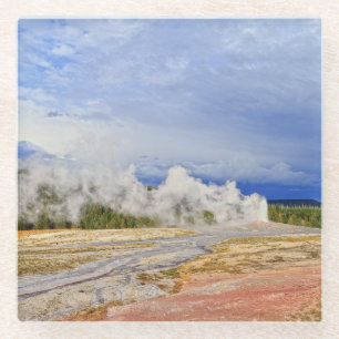 Dessous-de-verre En Verre Geyser, parc national de Yellowstone