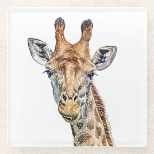 Dessous-de-verre En Verre Giraffe curieuse