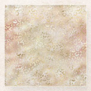 Dessous-de-verre En Verre Glam Gold Rose