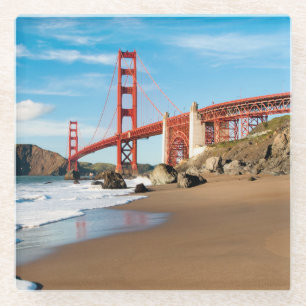 Dessous-de-verre En Verre Golden gate bridge   San Francisco