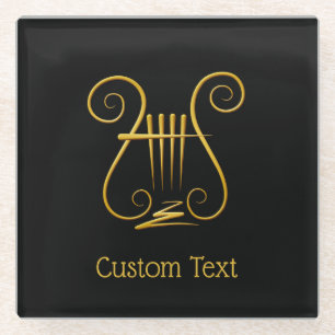 Dessous-de-verre En Verre Golden lyre