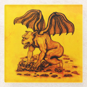 Dessous-de-verre En Verre Golem Gargoyle
