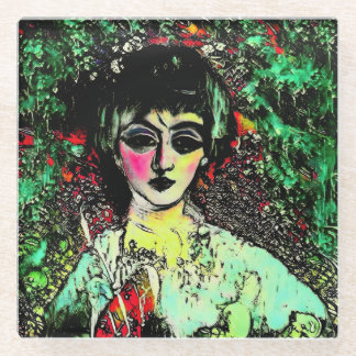 Dessous-de-verre En Verre Gothic Beauty Portrait 