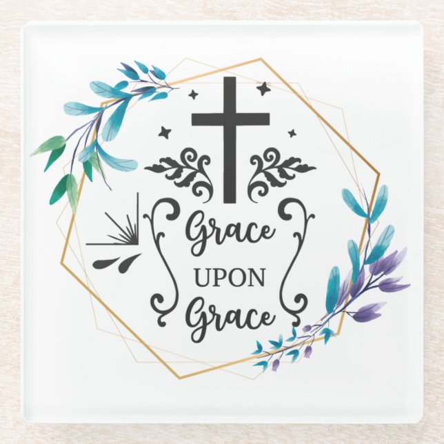 Dessous-de-verre En Verre Grace sur grâce (Devant)