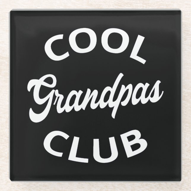 Dessous-de-verre En Verre Grandpas Club cool I (Devant)