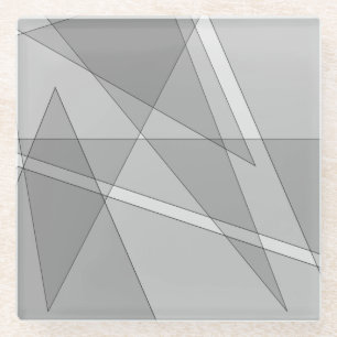 Dessous-de-verre En Verre Gris géométrique