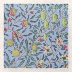 Dessous-de-verre En Verre Guillaume Morris Fruit Pomegranate Blue Orament