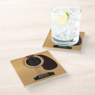 Dessous-de-verre En Verre Guitare acoustique supérieure épicéa