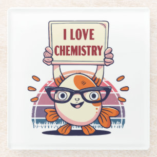 Dessous-de-verre En Verre Guppies et chimie d'amour