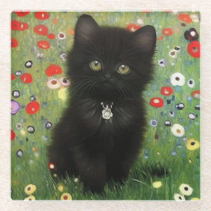 Dessous-de-verre En Verre Gustav Klimt Kitten