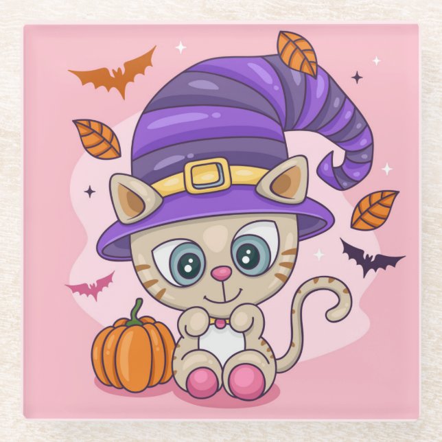 Dessous-de-verre En Verre Halloween (Devant)
