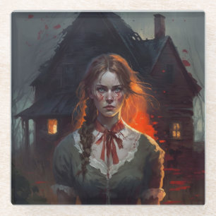Dessous-de-verre En Verre Haunting house