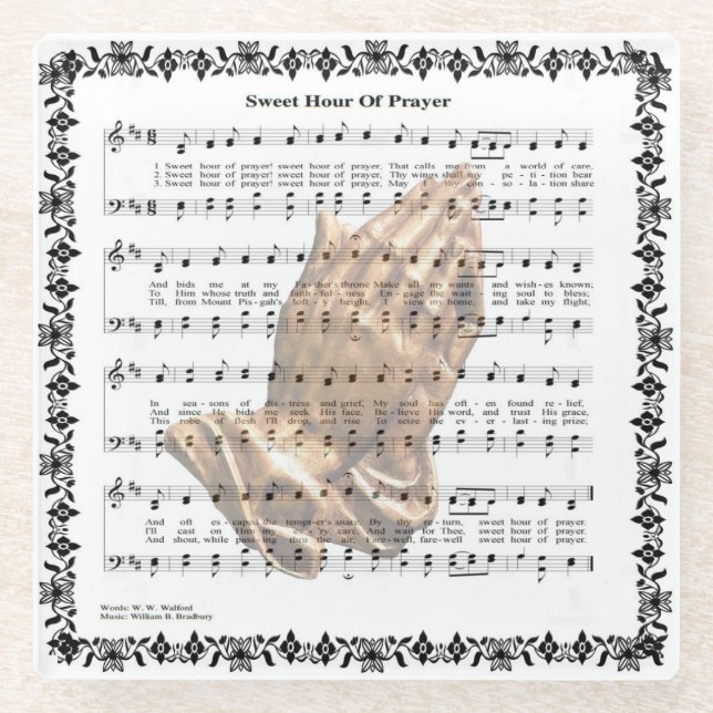 DESSOUS-DE-VERRE EN VERRE HEURE DOUCE DE PRAYER* (Devant)