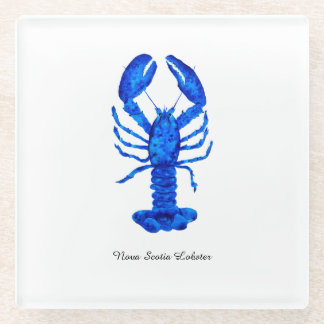 Dessous-de-verre En Verre Homard Bleu