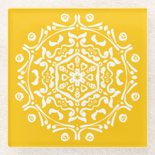 Dessous-de-verre En Verre Honey Mandala