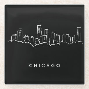Dessous-de-verre En Verre Horizon de Chicago