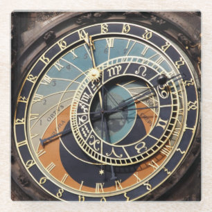 Dessous-de-verre En Verre Horloge Astronomique à Prague